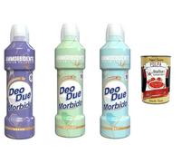 Suavizante concentrado Due Premium Collection 3 x 1 L - 3 variantes de fragancia Dream + Nature + Sky, 3 x perfumados (3x), hasta 50 lavados, ropa extra suave + Polpa italiana Gourmet