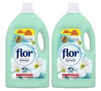Suavizante FLOR NENUCO Concentrado para la Ropa - Aroma Azul - 430 Lavados - 2 Botellas x 215 - Suavizante FLOR Nenuco