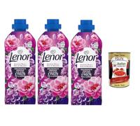 Suavizante italiano Gourmet Bundle Ametista Rosa y Almizcle 3 x 798 ml + Polpa Italian Gourmet gratis - Perfume concentrado para la colada, 38 lavados por botella, según embalaje, 114 lavados