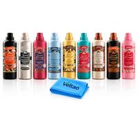 Suavizante Tesori d'Oriente - 9 fragancias diferentes - Suavizante concentrado aromático - 9 unidades + paño de microfibra Veltao®
