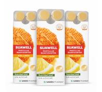SUAWELL Caramelos Suavizantes Pack de 3 x 10 Miel y Limón Sin Azúcar | Pastillas sin azúcar con vitamina C que suavizan la garganta seca o irritada. Cuida tu voz y aumenta tus defensas