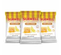 SUAWELL Caramelos Suavizantes Pack de 3 x 50 g Miel y Limón Sin Azúcar | Pastillas sin azúcar con vitamina C que suavizan la garganta seca o irritada. Envueltas una a una, ideales para llevar