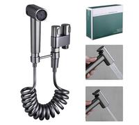 suaywo Duchas Higienicas para WC con Doble Válvula, Manguera de 3m Ducha Higienica para WC Kit de Rociador de Bidé de Mano para Baño y Hotel (gris pistola)