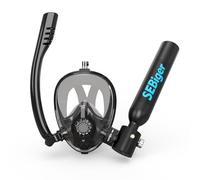 Sub-Mask - Mini tanque de buceo de 0,5 L que proporciona unos 6 minutos de respiración bajo el agua dentro de 30 pies de profundidad de buceo, máscara de esnórquel, tanques pulmonares para buceo en