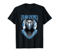 Sub-Zero Mortal Combat Merch Mirada Helada Camiseta