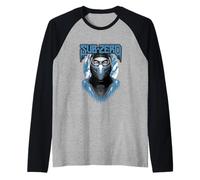 Sub-Zero Mortal Combat Merch Mirada Helada Camiseta Manga Raglan