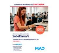Subalterno/a (Personal laboral Grupo 3). Temario y test de materias específicas. Volumen 2. Comunidad Autónoma de Cantabria