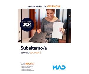 SUBALTERNO;A TEMARIO VOL 2 AYUNTAMIENTO DE VALENCIA