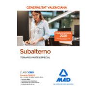 Subalterno De La Generalitat Valenciana. Temario Parte Especial