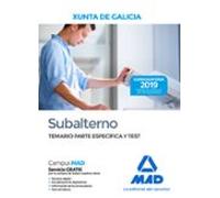 Subalterno De La Xunta De Galicia: Temario Parte Especifica Y Test