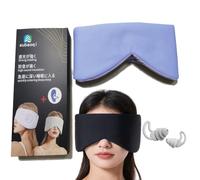 SUBAOQI Máscara de seda para dormir para mujeres y hombres, máscara opaca para los ojos + tapones insonorizados, descansa como una persona sorda o ciega, máscara de satén refrescante para viajes