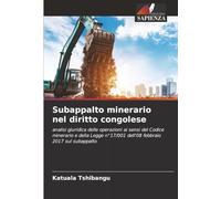 Subappalto minerario nel diritto congolese: analisi giuridica delle operazioni ai sensi del Codice minerario e della Legge n°17/001 dell'08 febbraio 2017 sul subappalto