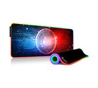 SUBBLIM Alfombrilla/TAPETE RATÓN con LUZ LED RGB 9 Colores Extra Grande (Chip)