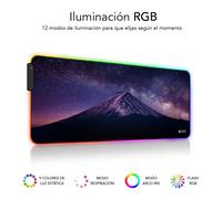 SUBBLIM - Alfombrilla/Tapete Ratón con Luz LED RGB 9 colores Extra Grande Montaña