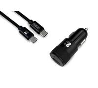 SUBBLIM Cargador coche Dual PD20W+QC3.0+C to C/Lightning B