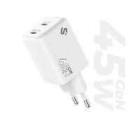 subblim cargador gan 45w charger usb c+c
