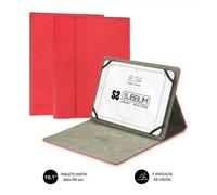 Subblim Funda para tablet Clever Stand 10,1" universal, cierre magnético y soporte Roja