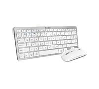 Subblim Combo Compacto (Blanco plata) - Teclado + ratón inalámbrico
