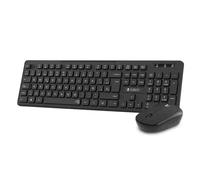 SUBBLIM Combo Teclado y Ratón Business Slim Silencioso Inalámbrico 2.4G Negro Teclas Planas Resistente a los derrames o vertidos de líquidos Diseño Delgado y Elegante