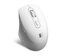 Subblim Ratón Curve Ergo Dual - Ergonómico Inalámbrico Bluetooth/2.4GHz Recargable Li-Ion Blanco