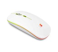 Ratón Inalámbrico por Bluetooth Subblim LED Dual Flat/ Batería recargable/ Hasta 1600 DPI/ Blanco