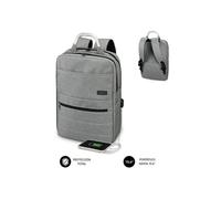 Mochila Subblim Elite Airpadding Backpack para Portátiles hasta 15.6\1/ Puerto USB/ Gris