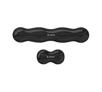 SUBBLIM Pack Reposamuñecas ERGO CRYSTAL FLEX, Gel para Teclado + Ratón, Diseño Ergonómico Ondulado Antideslizante, Alivio Túnel Carpiano. Para oficina y gaming