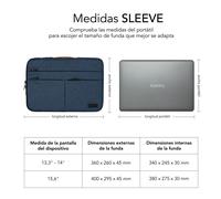 Funda Subblim Air Padding 360 Sleeve para Portátiles hasta 14'/ Azul