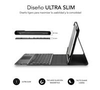 Funda con Teclado Subblim Keytab Pro Bluetooth Touchpad para Tablets de 10.1'-10.8'/ Negra