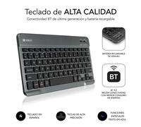 Funda con Teclado Subblim KeyTab Pro BT para Tablets Samsung Galaxy A9+/ Negra