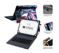 SUBBLIM - Funda con Teclado Micro USB - USB C KEYTAB USB 10,1"" England