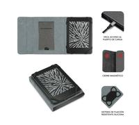 SUBBLIM Funda Libro Electrónico Clever Ebook Stand Case 6" Gris Exclusivo Sistema De Sujeción Función Atril Cierre Magnético Acabado En Cloth PU