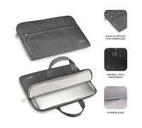 SUBBLIM - Funda Ordenador Business Laptop Sleeve 15,6"" Grey