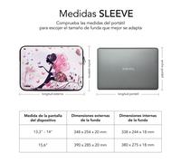 SUBBLIM - Funda Ordenador Neopreno Trendy Sleeve Neo Hada 15,6""