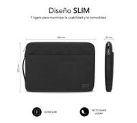 SUBBLIM - Funda Ordenador Urban Laptop Sleeve 13,3-14" Black
