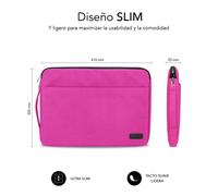 FUNDA PORTATIL SUBBLIM FUNDA ORDENADOR URBAN LAPTOP SLEEVE 15,6" PINK