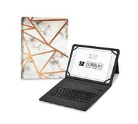 Funda con Teclado Subblim Keytab Pro Bluetooth para Tablets de 9'-11'/ Marmol Blanco