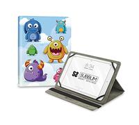 Subblim Funda para Tablet Universal Monsters 11" Pulgadas, Cierre Banda Elástica, Tres Ángulos de Visión, Sistema de Fijación Resistente Silicona, Estampado
