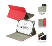 SUBBLIM - Funda Tablet Clever Stand Tablet Case 10,1"" Red