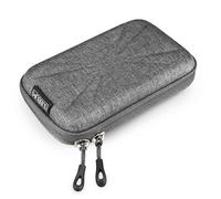 SUBBLIM Funda Disco Duro HDD Busines Case 2.5" Gris Doble Tirador Resistente Y Ligera Interior Reforzado