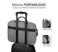 SUBBLIM - Maletín Ordenador Elite Laptop Bag 15,6" Grey