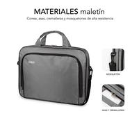 SUBBLIM - Maletín Ordenador Oxford Laptop Bag 13,3"-14" Grey