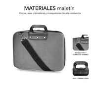 SUBBLIM - Maletín semirrígido Poliéster reforzado 13,3"" Gris EVA