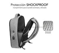SUBBLIM - Mochila Antirrobo Secure V2 AP Antitheft Backpack Gris/Negra