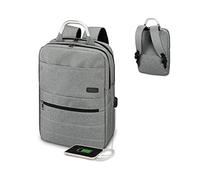 Mochila Subblim Elite Airpadding Backpack para Portátiles hasta 15.6\1/ Puerto USB/ Gris