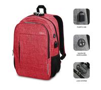SUBBLIM - Mochila para Portátil Urban Lock Backpack 16"" Red