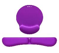Subblim Reposamuñecas y Alfombrilla Ergo Memoryflex – Ergonómico, Espuma portátil – Morado