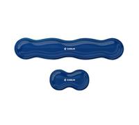 SUBBLIM Pack Reposamuñecas ERGO CRYSTAL FLEX, Gel para Teclado + Ratón, Diseño Ergonómico Ondulado Antideslizante, Alivio Túnel Carpiano. Para oficina y gaming