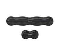 SUBBLIM Pack Reposamuñecas ERGO CRYSTAL FLEX, Gel para Teclado + Ratón, Diseño Ergonómico Ondulado Antideslizante, Alivio Túnel Carpiano. Para oficina y gaming