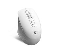 Subblim Ratón Curve Ergo Dual - Ergonómico Inalámbrico Bluetooth/2.4GHz Recargable Li-Ion Blanco